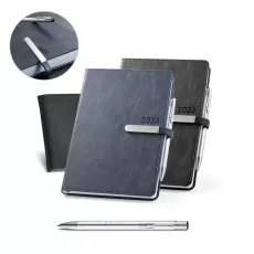 Agenda A5 Em Couro Sintético 2025 Personalizada