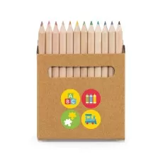 Caixa Com 12 Mini Lápis De Cor Personalizado