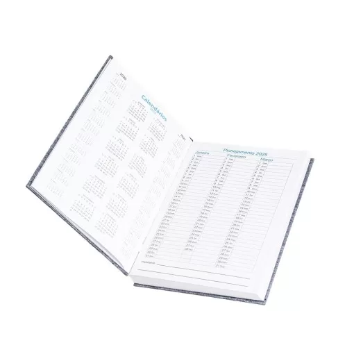 Agenda Diária 2025 Linho Personalizada