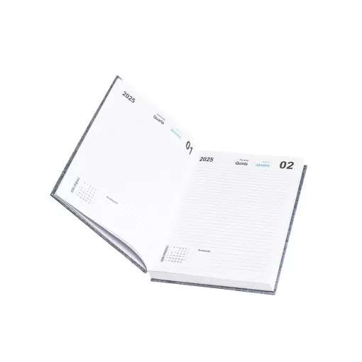 Agenda Diária 2025 Linho Personalizada