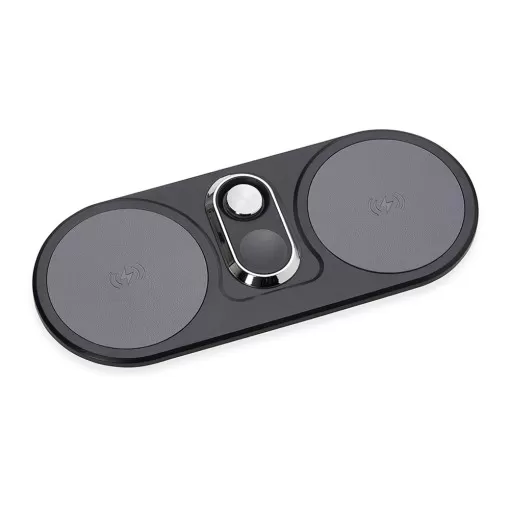 Base De Carregamento Por Indução Dual Para Celulares E Iwatch