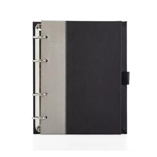 Caderno Fichário de Couro Sintético Personalizado