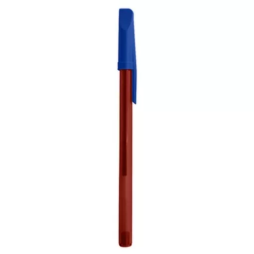 Caneta Plástica Translúcida Com Tampa Personalizada