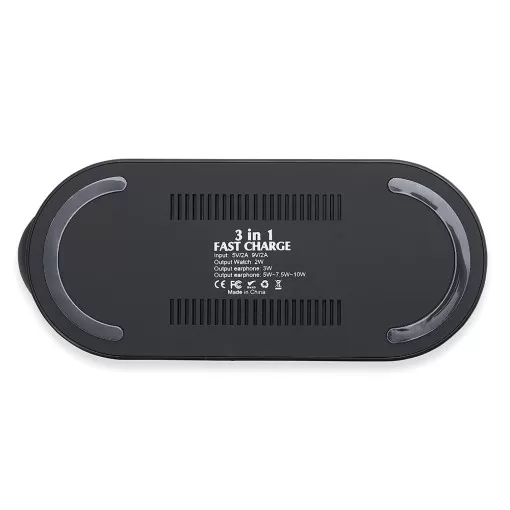 Estação De Carregamento 3 Em 1 Para Celular, Smartwatch E Fones Tipo Airpods