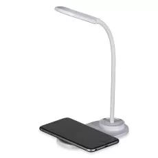 Luminária Plástica Articulável E Carregador De Indução Em Celulares