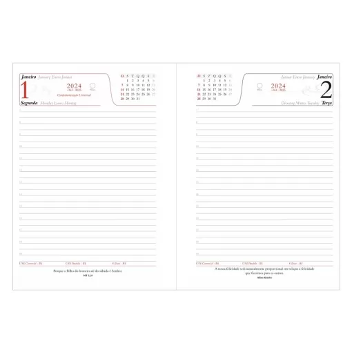 Agenda diária 2025 Personalizada com Logo