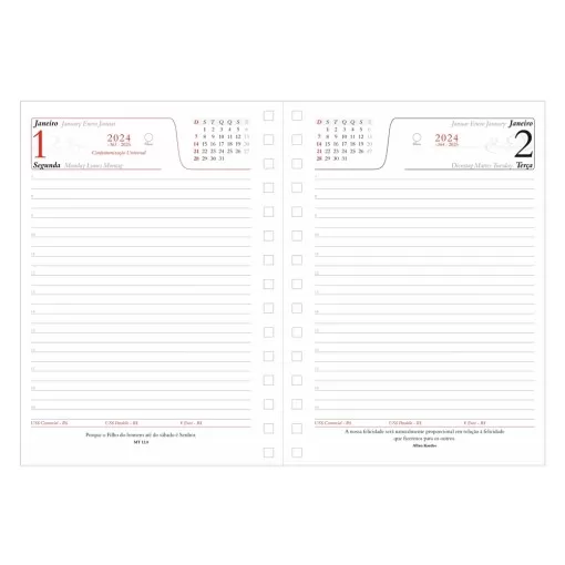 Agenda diária 2025 Personalizada para Brindes