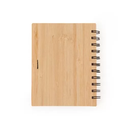 Bloco De Anotação Bambu Com Caneta Personalizado