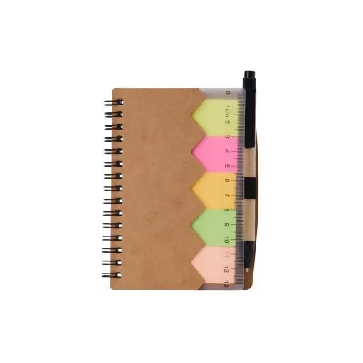 Bloco de Anotações com Autoadesivos e Caneta Personalizado com Logo