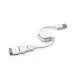 Cabo Usb Retrátil 3 Em 1 Personalizado