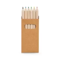 Caixa Com 6 Mini Lápis De Cor Personalizado