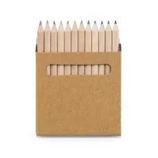 Caixa De Cartão Com 12 Mini Lápis De Cor Personalizado