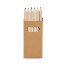 Caixa De Cartão Com 6 Mini Lápis De Cor Personalizado