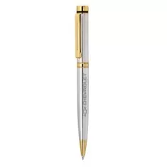 Caneta Metal Com Detalhes Em Dourado Personalizada