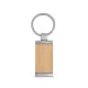 Chaveiro Retangular em Bambu e Metal Personalizado