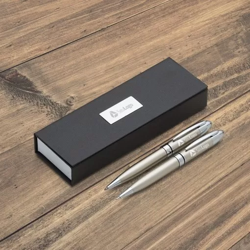 Conjunto Caneta e Lapiseira Metal Personalizado