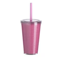 Copo De Acrílico 550Ml Com Canudo Personalizado