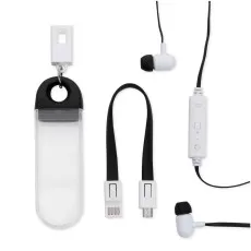 Fone De Ouvido Bluetooth Com Estojo E Cabo Personalizado