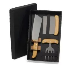 Kit Com Cutelo, Garfo E Espátula Personalizado 