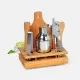 Kit Para Bar Em Inox / Bambu com Logo