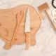 Kit para Cozinha em Bambu / Inox com Tábua Formato Porco para Brindes