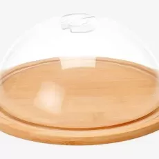 Porta-Queijo Em Bambu E Poliestireno com Logo 