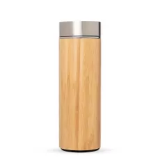 Garrafa Em Bambu E Aço Inox Personalizada