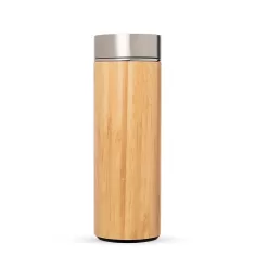 Garrafa Em Bambu E Aço Inox Personalizada